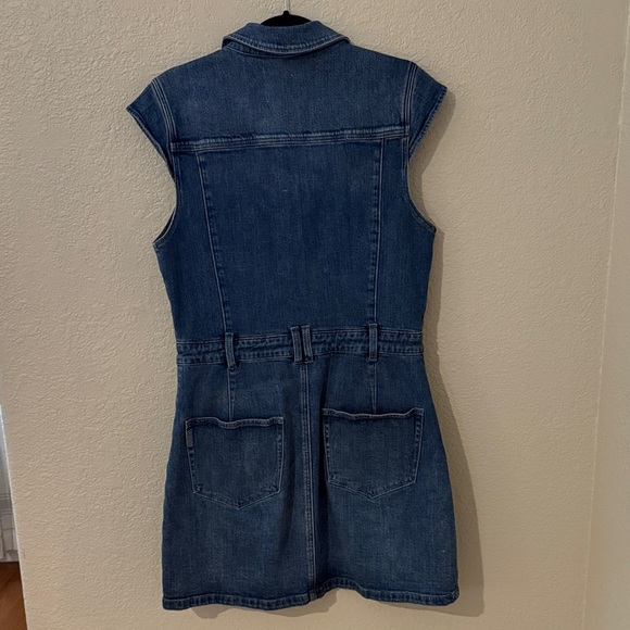 PAIGE Jaxsyn Blue Denim Mini Dress with cap sleeve EUC size 10 - Picture 5 of 11